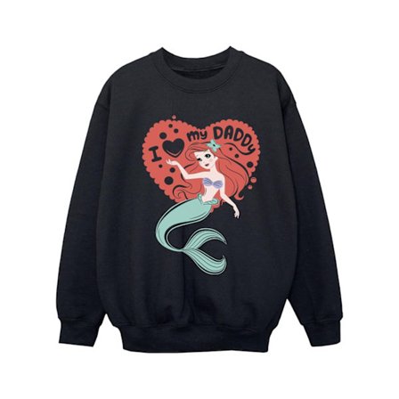 Disney Girls The Little Mermaid Love Daddy Sweatshirt 7-8 år