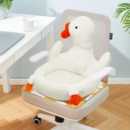 Kjempe Stor Hvit Gås Plysjleketøy Stor Andedukke Stort Kosedyr Myk Plysjpute Puter for Barn Jenter Baby (50cm) Hvit 45cm 45cm