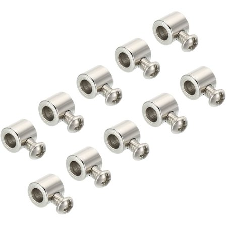 9x8mm Wire Rope Clips, 20 stk. stålkabelklemmer 5mm enkelthulls wirelås taufester klips med M4*0.7 skrue kompatibel med kabel