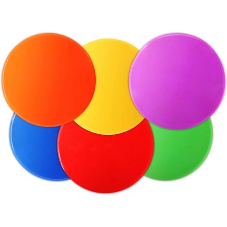 Värikkäät urheilukartiot, 6 pakkausta liukumattomat kumimattokärkimerkit jalkapallokoripallolle Jalkatyöskentely Lapset Opetusmerkki Kartiot