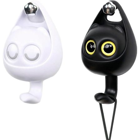 Kreativ Tegnet Mini Kat Sød Silikonekrog Blinkende Diverse Opbevaringskroge