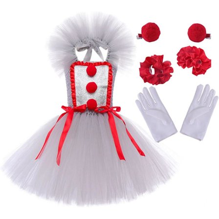 Tyttöjen Pennywise Klovni Halloween-asu, Pelottava Mekko Cosplay, Koko Medium M