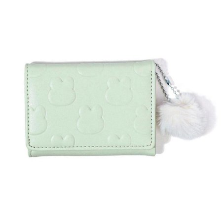 Kompakta plånböcker för kvinnor Trefaldig koppling Mode Pu Läder Plånböcker Dam Kreditkortshållare Pengarpåse Reseplånböcker Lila