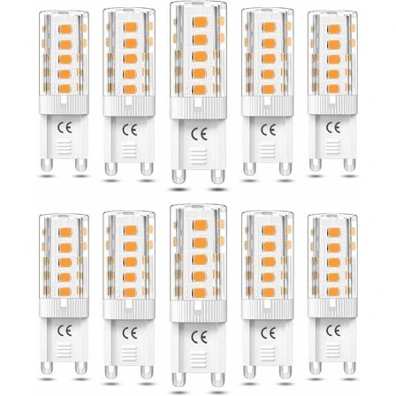10 st G9 LED-lampa Ej Dimbar 5W Varmvit 3000K G9 LED-lampor Motsvarande 50W Halogen AC110/220V [Energiklass F]