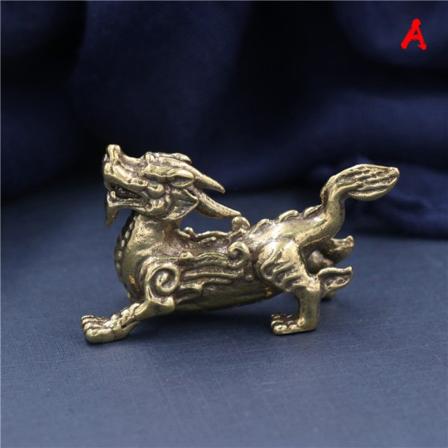 Retro messing ældgammelt udyr Flyvende Pixiu Home Decor Ornament Fi A