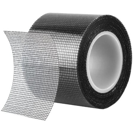 ING Insektsikker vindusskjerm reparasjonstape - 2 meter - Insektsikker vindusskjerm reparasjonstape - Vindusskjermtape - Svart - 1 pakke