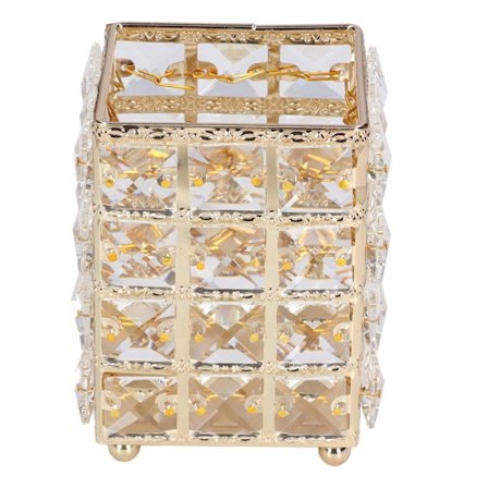 Sminkebørsteholder i europeisk stil, sminkeoppbevaringskopp for bad, hjem, soverom, kontor, gull