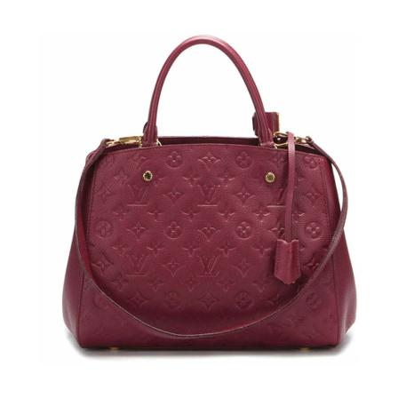 Louis Vuitton Vintage Pre-owned Monogram Empreinte Montaigne MM , Roze , Dames , Maat: ONE Size Vintage Tassen