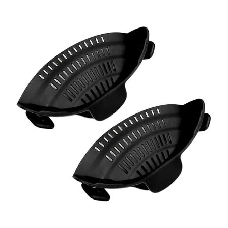 2 stk., Silikon Grytesil, Justerbar Silikon Klips Sil, Kjøkken Grytesil, Manuell Avløpssil