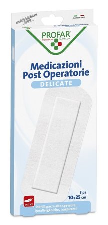 Medicazione Post Operatoria Sterile Garza Antiaderente 10x25 cm 3