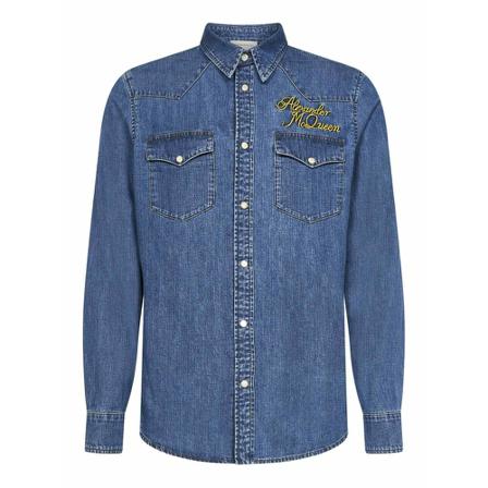 Alexander McQueen Shirt Blå, Herre Skjorter