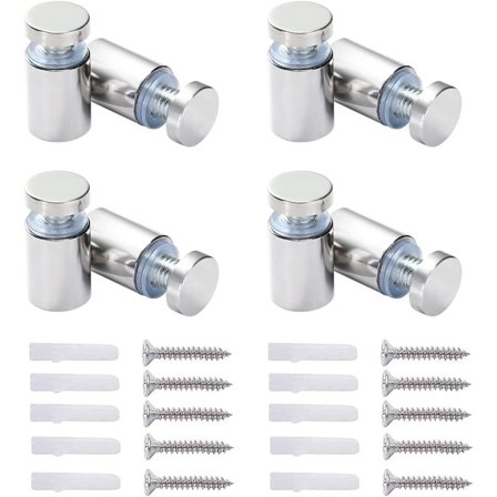 16 stk. afstandsskruer, reklameafstandsholderakselboltfiks reklameafstandsholderglas, rustfrit stål