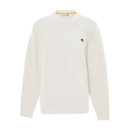 Timberland, Round-neck Knitwear Wit, Heren, Maat:L