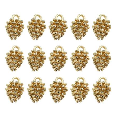 100 Bitar Vintage Legering Furu Hänge Diy Guld