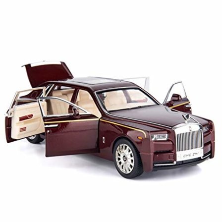 SAYTAY 1/24 Rolls-Royce Phantom Modelbil, Zink Legering Træk Tilbage Legetøjsbil med Lyd og Lys til Børn Dreng Pige Gave (Rød) ST-001