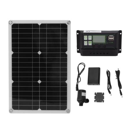 Solar vattenpumpsats Monocrystal 20W 18V Stort flöde Hög utgångseffektivitet Miljöskydd för trädgårdsdammar- W