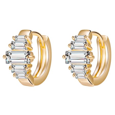 18K Guldfyllda Guld Filled gulddoublé Örhängen CZ