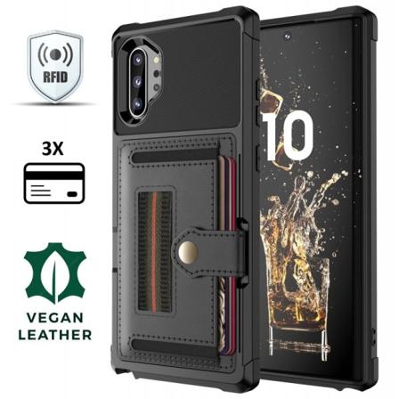 Samsung Note 10 Plus Exclusive Shockproof veske med Solid V2-kortspor
