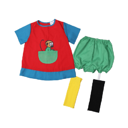 PIPPI utklädningskläder, 2-4 ÅR Utklädnad Unisex Flerfärgad ONESIZE