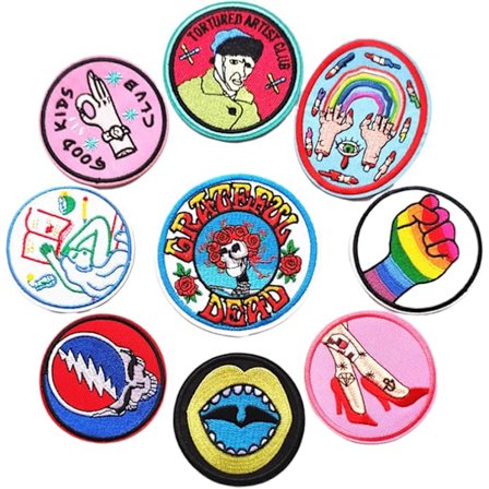 Band Rock Merke Musikklapper Stryke-på Merker Striper Broderte Applikasjoner Klær Klistremerker