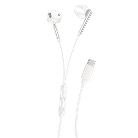 XO In-Ear headset med USB-C-kontakt och volymkontroll - Vit