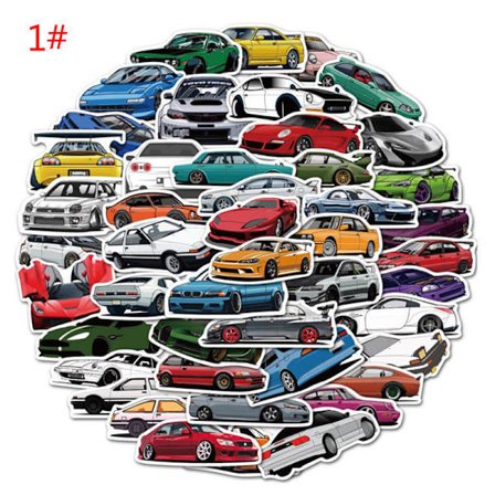 50 stk. JDM Automotive Bil Graffiti Sticker Guitar Kuffert Skate 1#