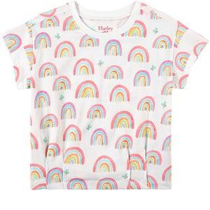 Hatley White Pretty Rainbows T-Shirt 7 Years - Tops - 7 years - White
