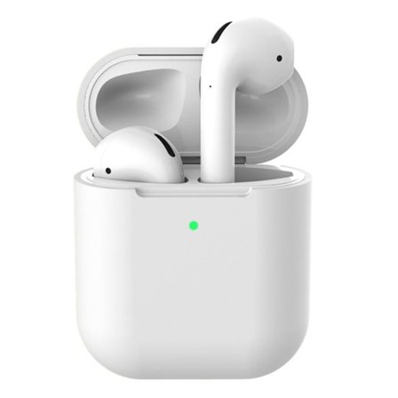Apple Airpodsin silikoninen latauskotelo - Valkoinen
