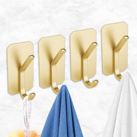 Klistremerke veggkrok, 4 stk klistremerke krok, veggkrok, for kjøkken