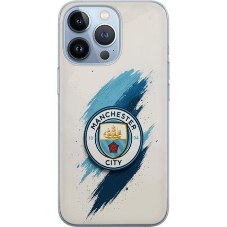 Kompatibelt Mobildeksel til Apple iPhone 13 Pro Manchester City fotball Jack Grealish blå penselstrøk klubbemblemet