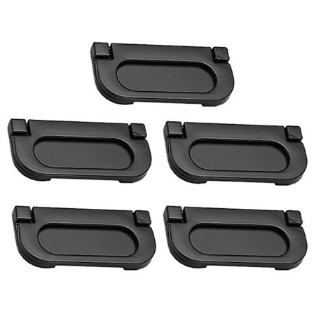 5 stk. (sort) Aluminiumlegeringsskuffegreb Enkelt moderne skuffegreb Praktisk møbelgreb til skab Garderobe