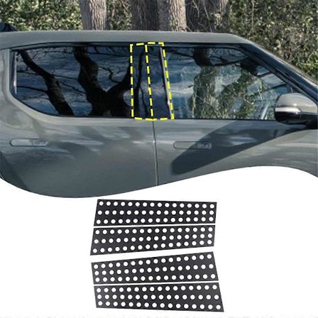 Bil Center Stolpe Deksel for R1T R1S 2022-2024 B Stolpe Deksel Honeycomb Panel Eksteriør Tilbehør