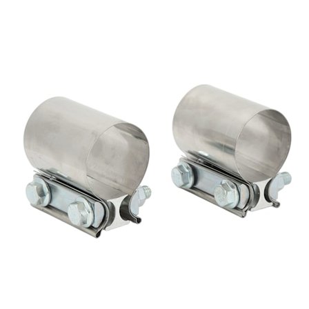 stk. Udstødningsbåndklemme til udstødningsrør, lyddæmper samling, rustfrit stål, universal, 2 M14 skruer, 2 tommer