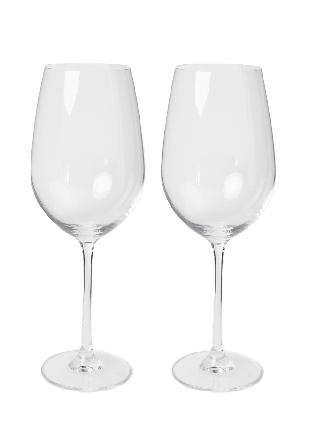 Chateau BONLION Rödvinsglas kristall Bordeaux BELLE 75 cl, 2-pack Vinglas Transparant ONESIZE