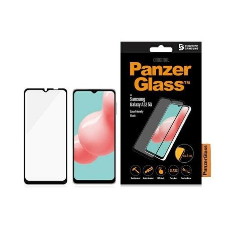 PanzerGlass E2E Almindeligt hærdet glas til Samsung Galaxy A32 5G - med sort ramme