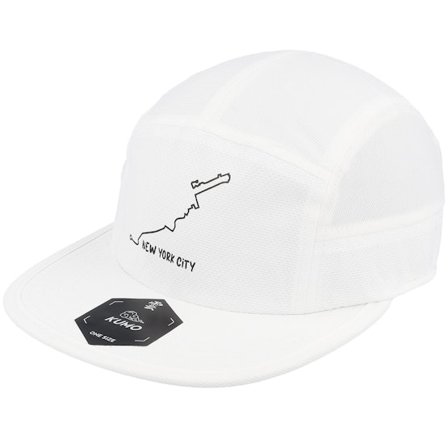 Kumo - Wit 5panel Cap - "New York Marathon Cloudfit White 5-panel " @ Hatstore