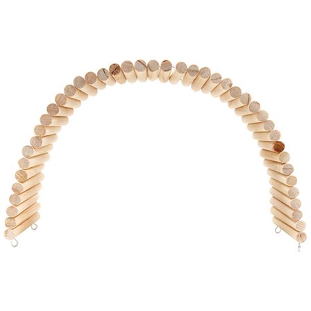 Trästege Klätterbro Naturligt trä Tuggleksaker Böjbar ramptunnel