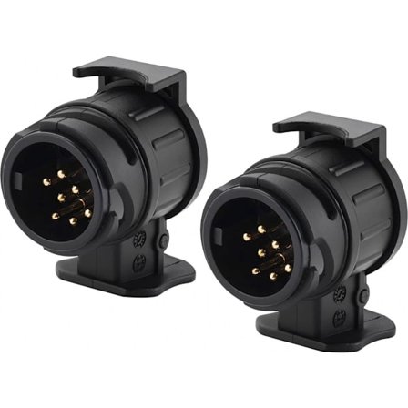 Trailer adapter stik - 2 stk - Sort - Universal stik - 12V