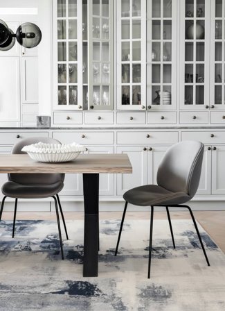 Mila Blau/Grau Groß Oeko-Tex Teppich