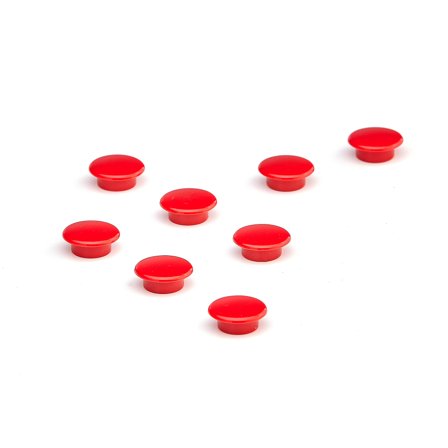 Magneten, Ø 20 mm, rot, 8 Stück/Packung