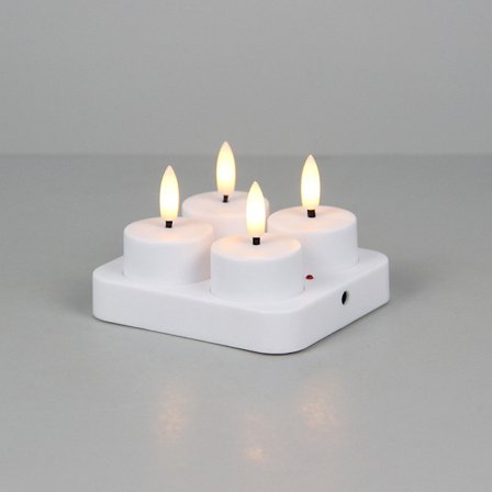 4/6/8/12-pack Uppladdningsbara LED-värmeljus Utan Låga, Set med Ljus & Laddstation, för Halloween och Festdekoration_yux