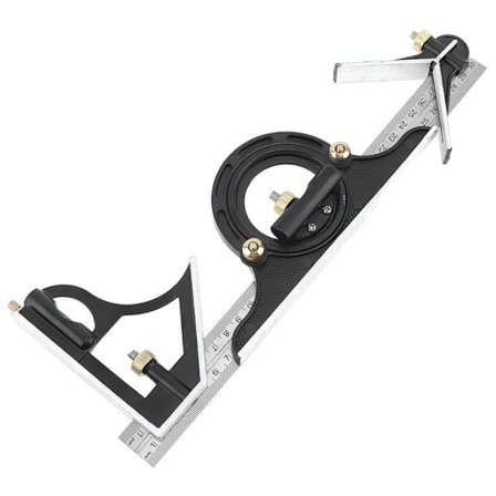 300MM Multifunktionel Vinkelmåler Kombinationsvinkel Lineal Rustfrit