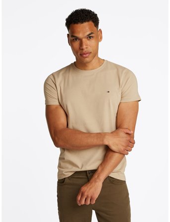 Tommy Hilfiger Stretch Slim Fit Tee - Beige - XXL