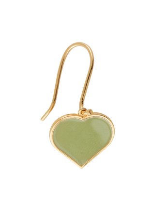 Big Heart Enamel Ear Hanger Gold 1 Pcs Gold Design Letters