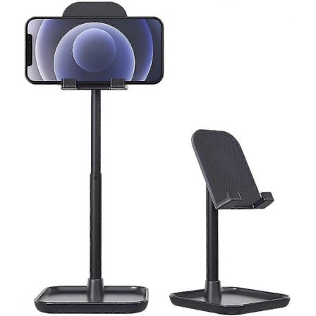 Mobiltelefonstativ, Justerbar Bordsmobiltelefonhållare, Vinkelhöjd Justerbar Aluminium Tabletthållare Kompatibel Med Smartphone