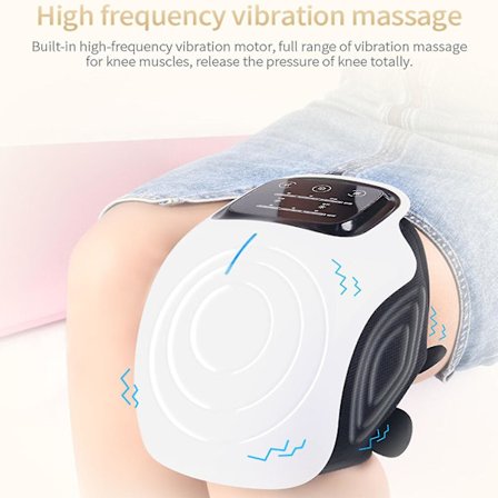 Knä massageapparat med värme för smärtlindring Elektrisk sladdlös