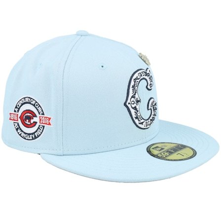 New Era - MLB - Blue - fitted - Cap - Chicago Cubs Cooperstown Seasonal 59FIFTY Pale Blue Fitted - Hatstore