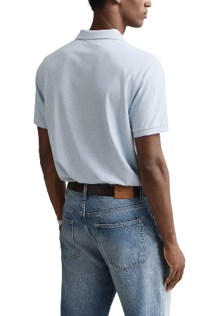 GANT Regular Fit Shield Piqué Polo Shirt T-shirts Herr Blå XXL