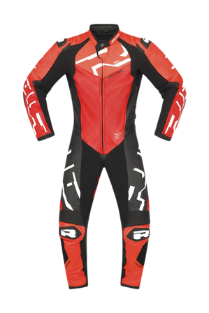Jednoczęściowy Kombinezon Motocyklowy Richa Stradale GP Neonowy Czerwony/Złamany Biały 54