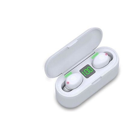 F9 Tws Trådlösa Hörlurar Bluetooth Hörlurar Sport Hörlurar Brusreducering Touch Control Stödjer Ios Android Telefon Hd Samtal(Vit)
